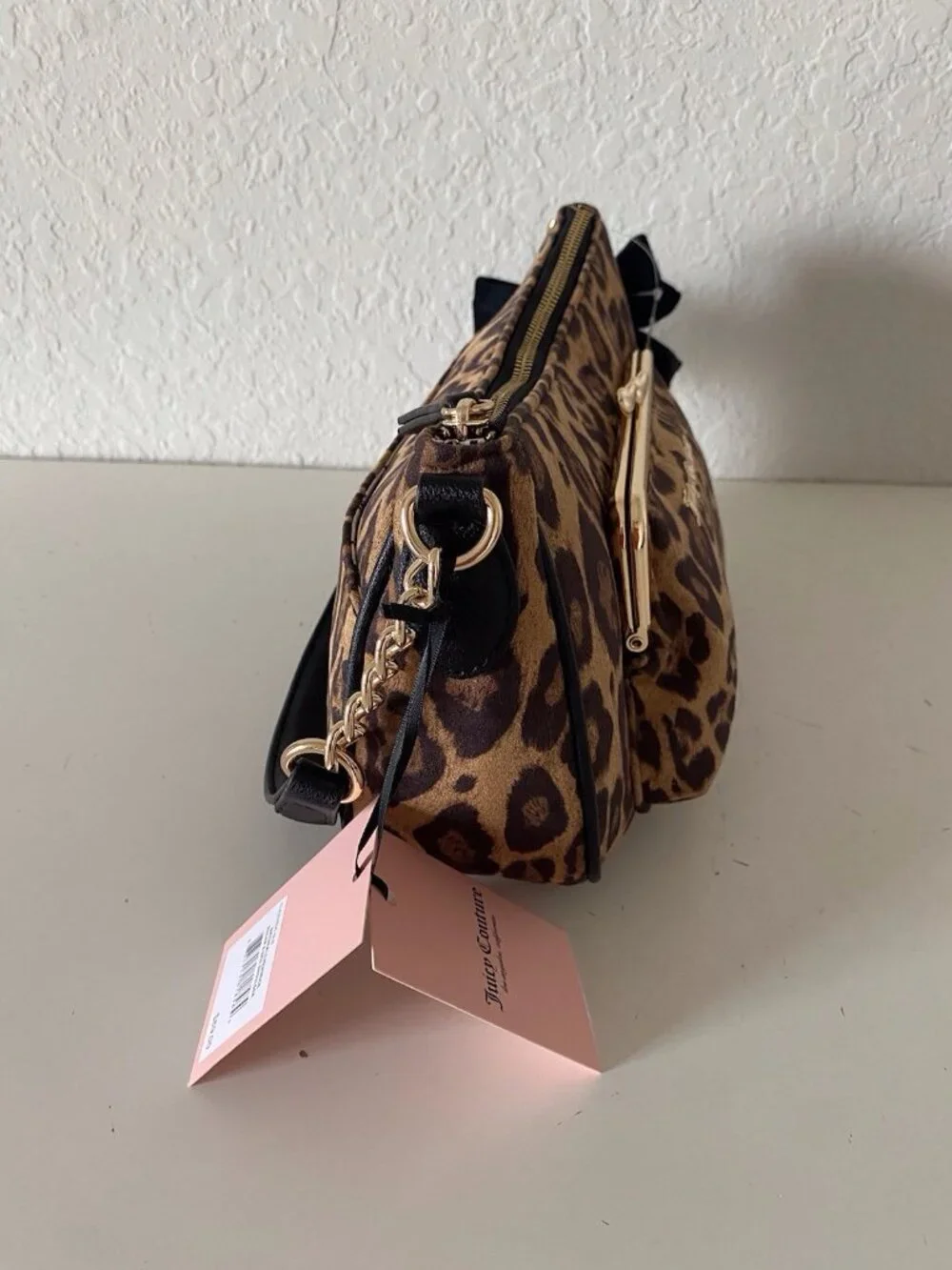 Juicy Couture Sugar & Spic Animal Print Shoulder Bag Kiss Lock Coin Purse NEW